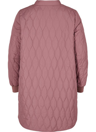 Quiltet jakke med lommer, Rose Taupe, Packshot image number 1