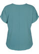 Kortermet bluse med rund hals, Gr&oslash;nn, Packshot image number 1