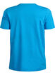 Basic T-skjorte i bomull med rund hals, Bl&aring;, Packshot image number 1