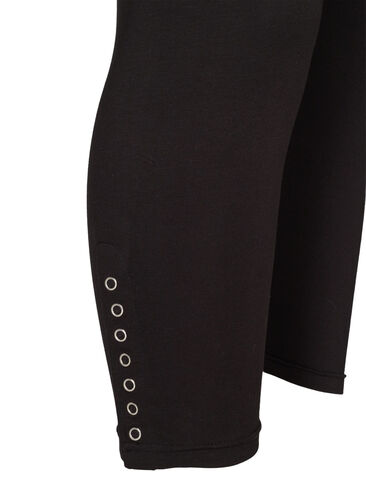 3/4-leggings med knapper, Black, Packshot image number 3