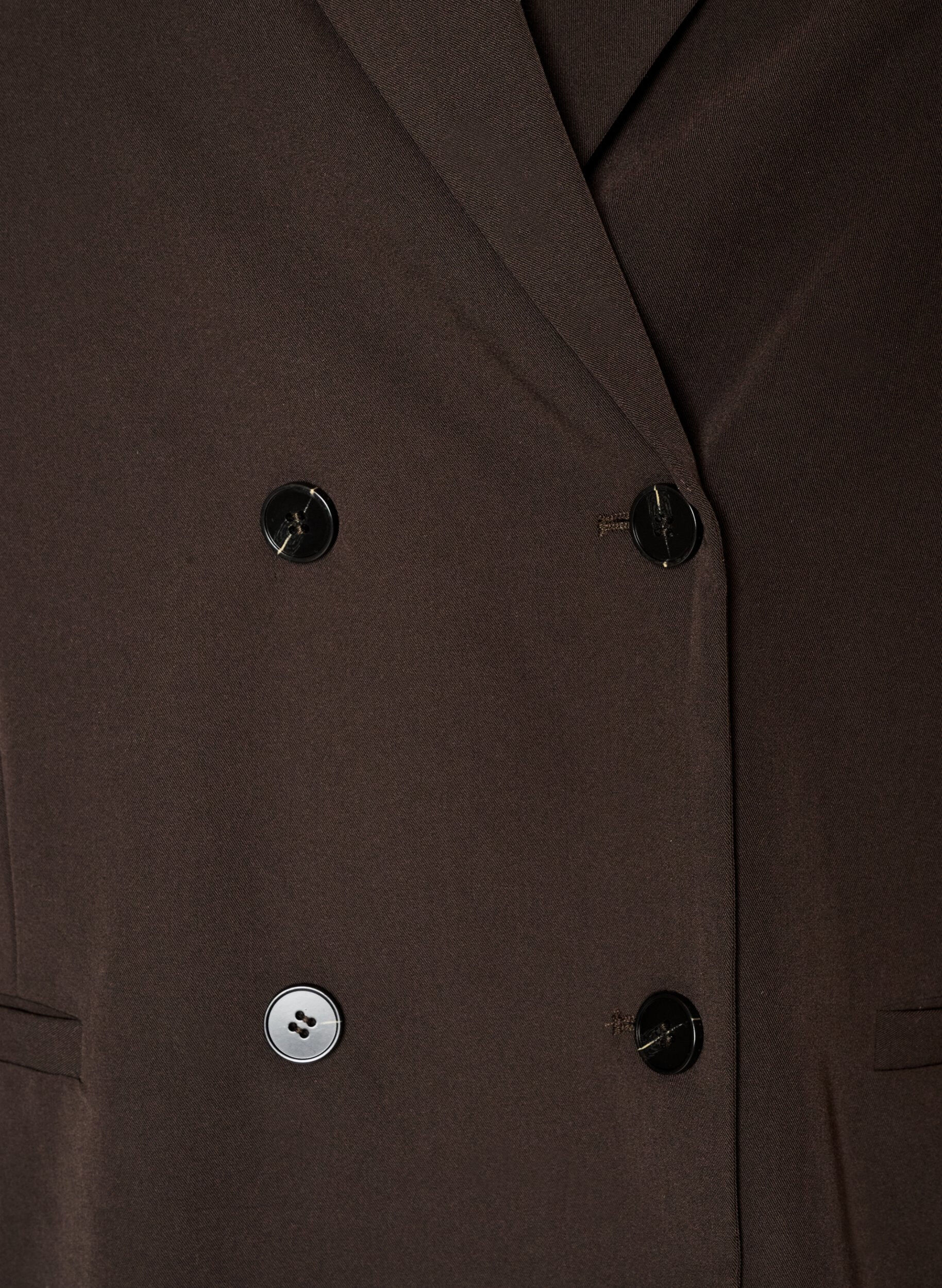 ZizziDobbeltradet blazer med Loose fit, Brun, Packshot image number 2