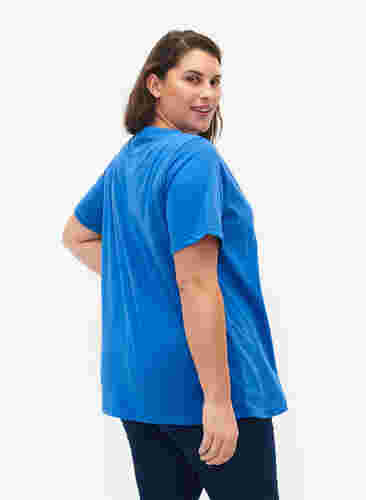 FLASH- T-skjorte med rund hals , Strong Blue, Model image number 1