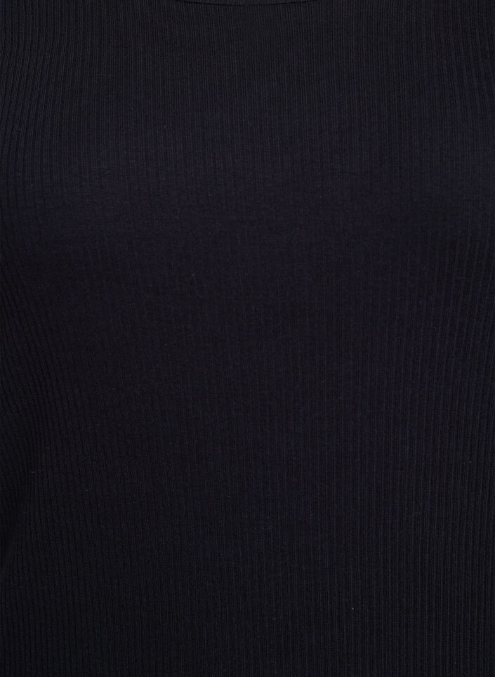 Maxikjole i jersey med korte ermer, Svart, Packshot image number 2