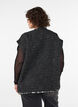 Rutete vest med dekorative knapper, Svart, Model image number 2