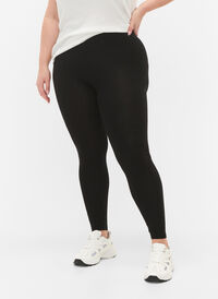 Basis leggings i viskose, Black, Model
