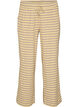 Stripete pyjamasbukser med h&oslash;y midje og vide ben, Gul, Packshot image number 0