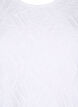 Kortermet bluse med tekstur, Bright White, Packshot image number 2