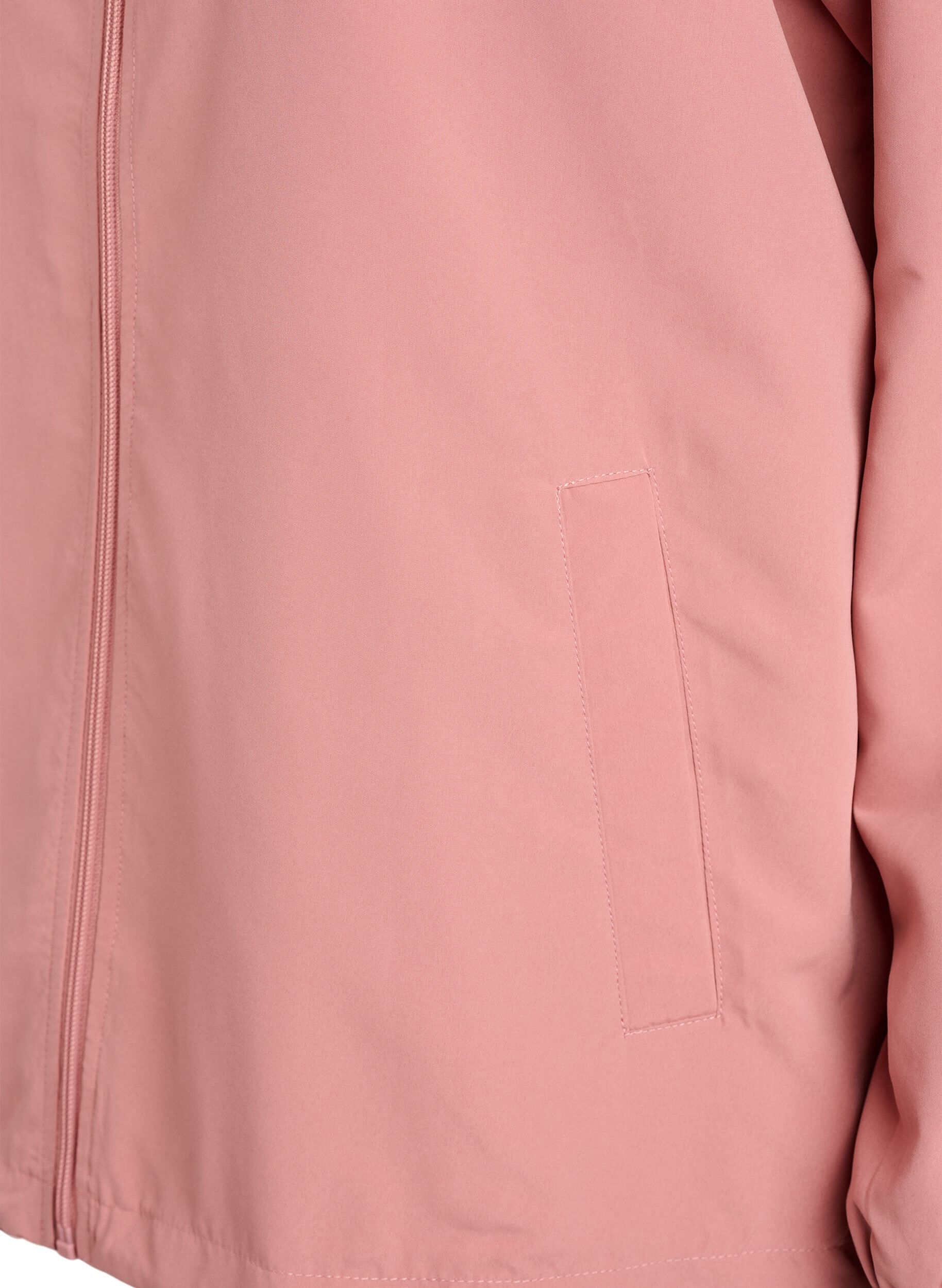 ZizziLett jakke med hette og glidel&aring;s, Rosa, Packshot image number 3
