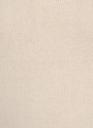 Zizzi Ermeløs strikket topp med bølgekant, Sandshell, Packshot image number 2