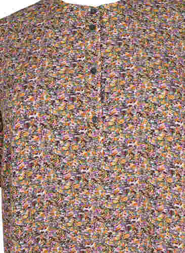 FLASH - Blomstrete tunika med korte ermer, Multi Ditsy, Packshot image number 2