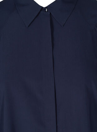 Viskoseskjorte med 3/4-puffermer, Navy Blazer, Packshot image number 2