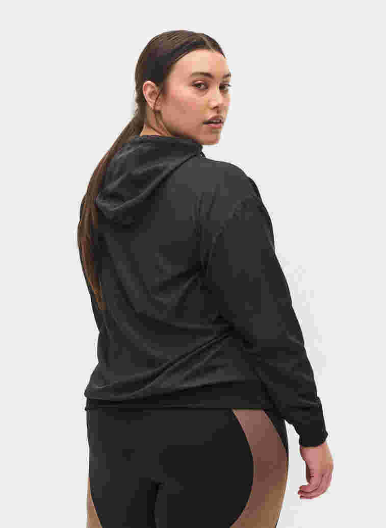 Treningsjakke med hette, Black, Model