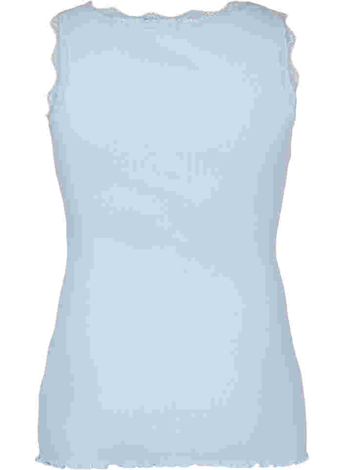 Topp med blondekant, Cashmere Blue, Packshot image number 1