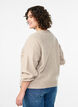 Strikkecardigan med ull og sløyfeknapper, Beige, Model image number 2