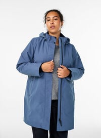 Funksjonell polstret vinterparka, Blå Funksjonell polstret vinterparka, Blå, Model