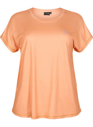 Kortermet trenings T-skjorte, Apricot Nectar, Packshot image number 0