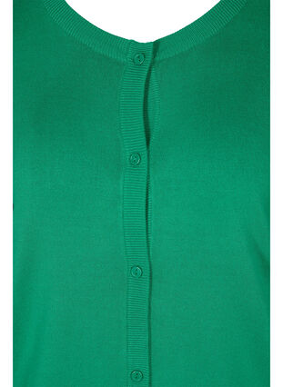Strikkecardigan med knapper i viskoseblanding, Jolly Green, Packshot image number 2