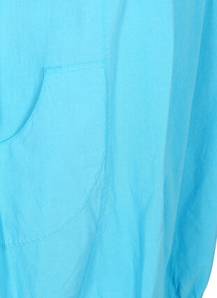 Kortermet kjole i bomull, River Blue, Packshot image number 3