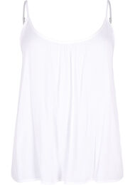 Topp med stropper i viskose, Bright White
