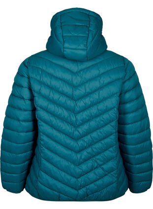 Lettvektsjakke med hette, Deep Teal, Packshot image number 1