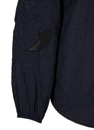Bluse i Tencel ™ Modal med broderidetaljer, Black, Packshot image number 3