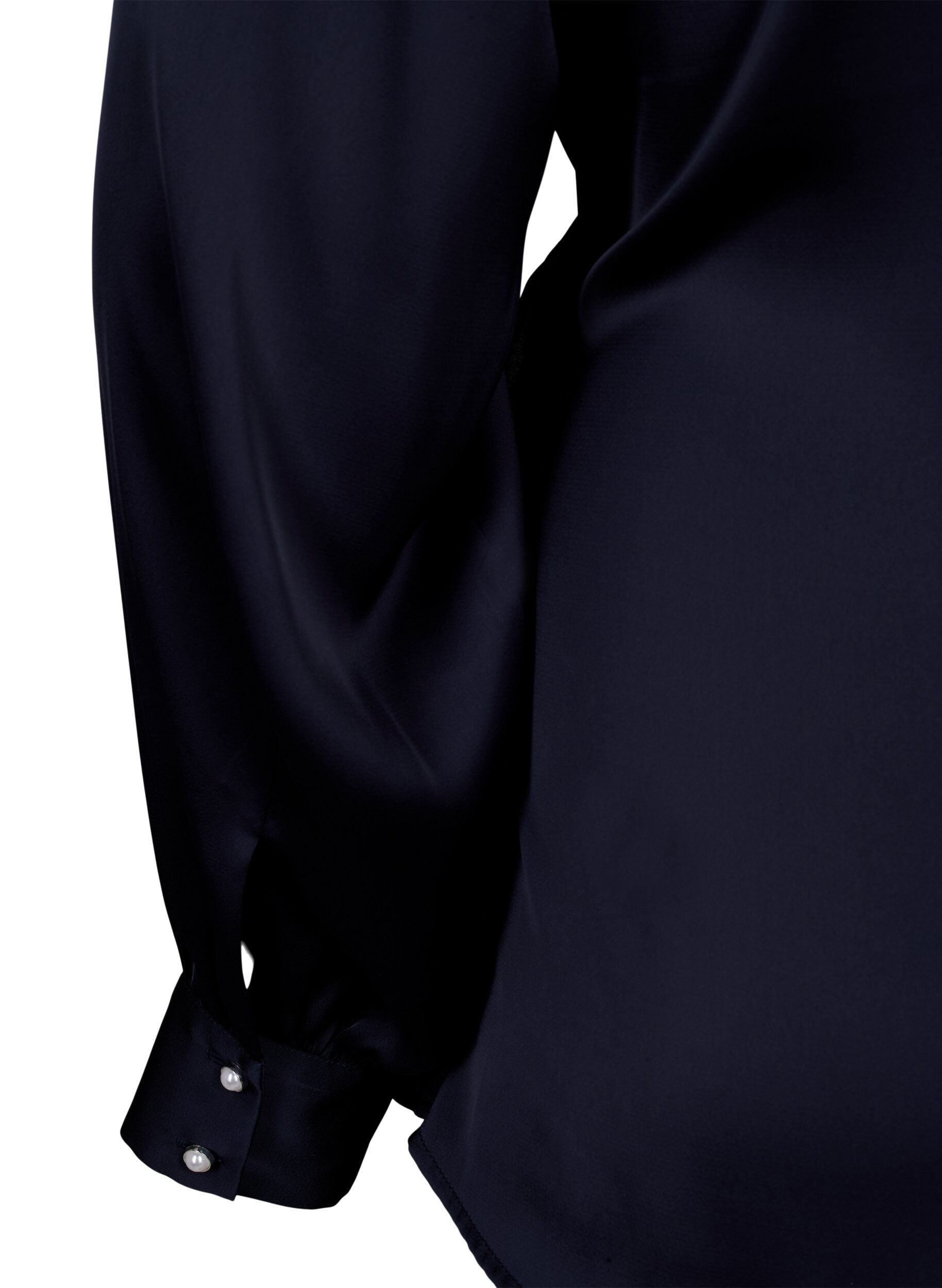 ZizziFestbluse i sateng med omslag, Night Sky, Packshot image number 4