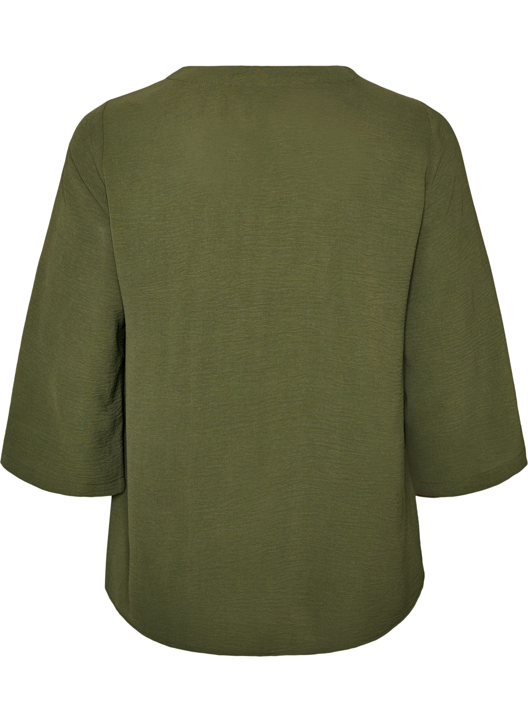 ZizziBluse med 3/4 ermer, Gr&oslash;nn, Packshot image number 1