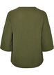 Bluse med 3/4 ermer, Gr&oslash;nn, Packshot image number 1