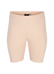 Ensfargede standard sykkelshorts, Beige