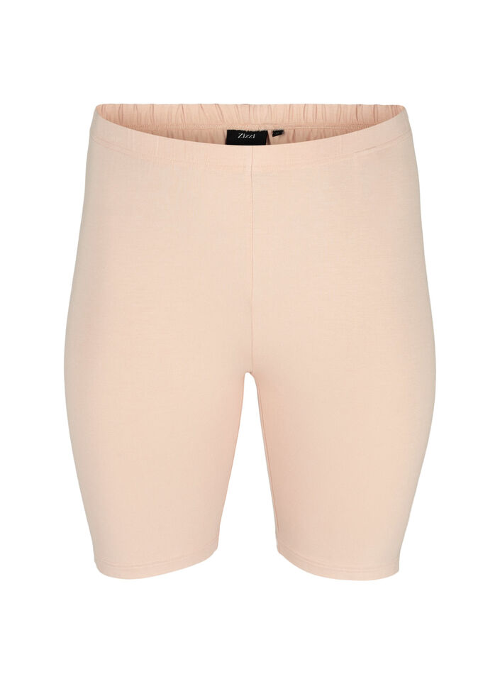 Ensfargede standard sykkelshorts, Beige, Packshot image number 0