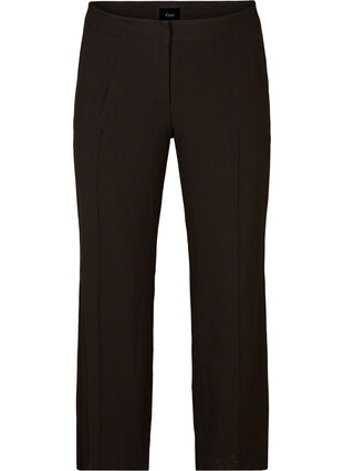 Klassiske bukser med vide ben, Black, Packshot image number 0