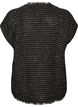 Rutete vest med dekorative knapper, Svart, Packshot image number 1