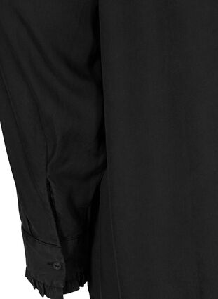 Langermet tunika med V-hals og knapper, Black, Packshot image number 3