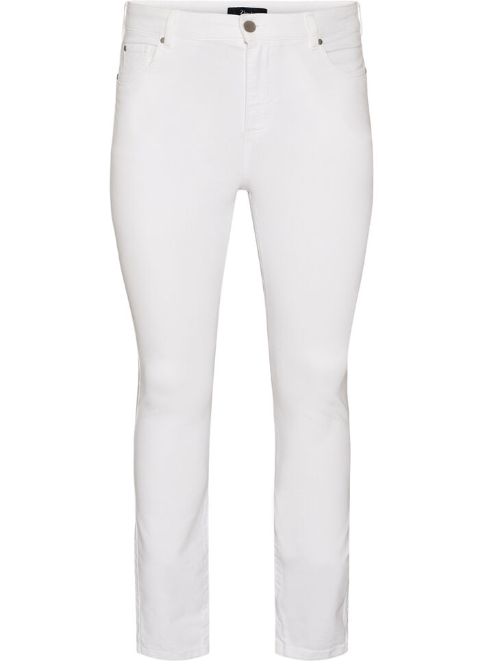 Amy super slim fit jeans med h&oslash;yt liv, Hvit, Packshot image number 0