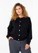 Strikket cardigan med dekorative knapper, Black, Model image number 0