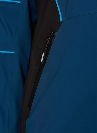 Vanntett skijakke med hette, Blue Comb, Packshot image number 3