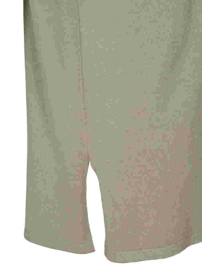 Strikket cardigan med splitter og en ribbet struktur, Shadow Mel., Packshot image number 3