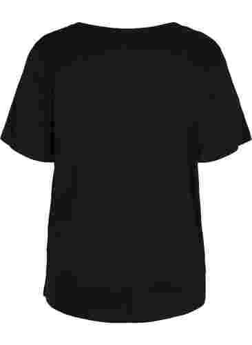 T-skjorte i viskose, Black, Packshot image number 1
