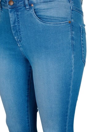 Zizzi Super slim Amy jeans med høyt liv, Light blue, Packshot image number 2