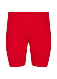 Ensfargede standard sykkelshorts, Tango Red