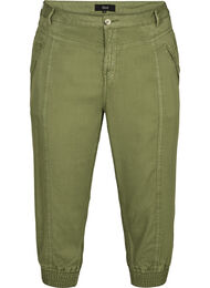 3/4-bukser i lyocell, Ivy green