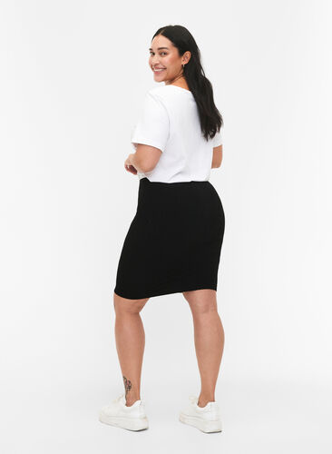 Tettsittende sømløst skjørt, Black, Model image number 1