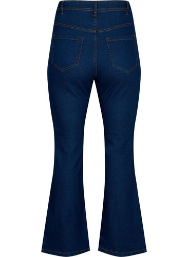FLASH - Høytlivs jeans med bootcut, Blue denim, Packshot image number 1