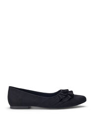 Ballerinasko med vid passform og volanger, Black