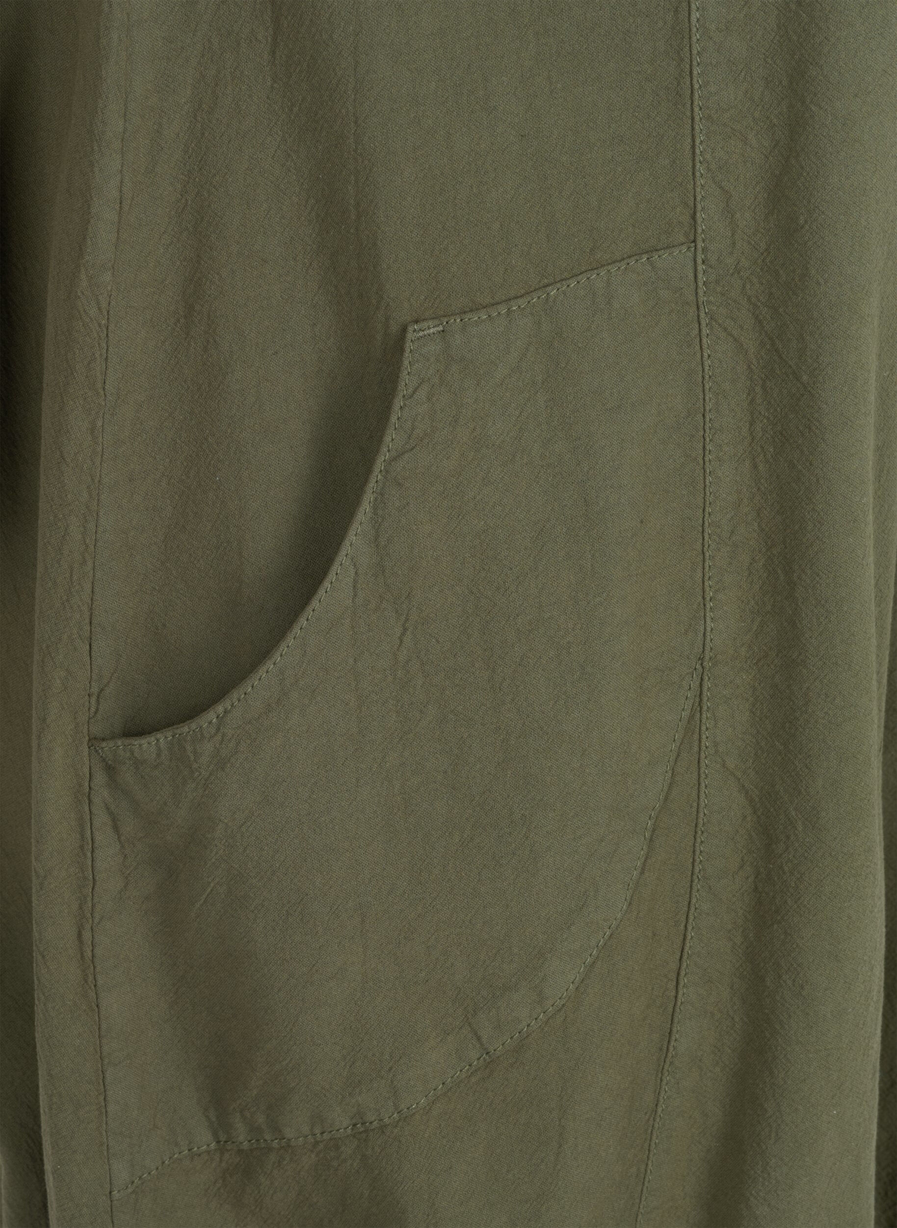 Zizzi Kortermet kjole i bomull, Gr&oslash;nn, Packshot image number 2