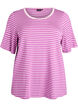T-skjorte med TENCEL&trade; Lyocell og striper, Lilla, Packshot image number 0