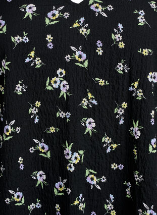 Zizzi FLASH - Kortermet kjole med V-utringning, Svart, Packshot image number 2