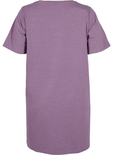 Melert nattkjole med korte ermer, Vintage Violet Mel., Packshot image number 1
