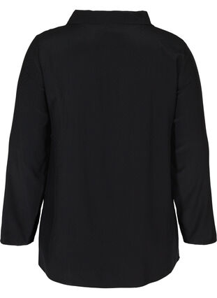 Langermet tunika med glidelås, Black, Packshot image number 1