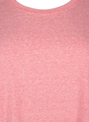 Melert T-skjorte med korte ermer, Living Coral Mel., Packshot image number 2